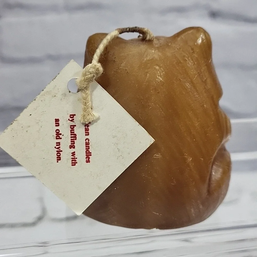 Vintage Alaska Candle Co Grizzly‎ Bear With Cub Hand-Carved Unlit Tag NOS